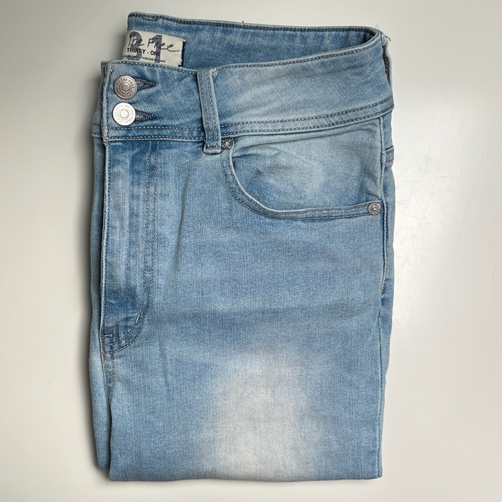 Free People Light Blue High-Rise Women's Jeans